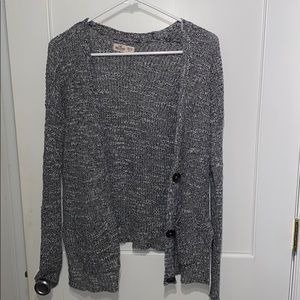 Grey Hollister 3 button cardigan